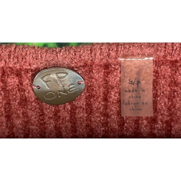 Free People FP One Nikita Ruffle Sleeve Top Rose Pink Soft Ribbed Blouse Shirt - Picture 4 of 4